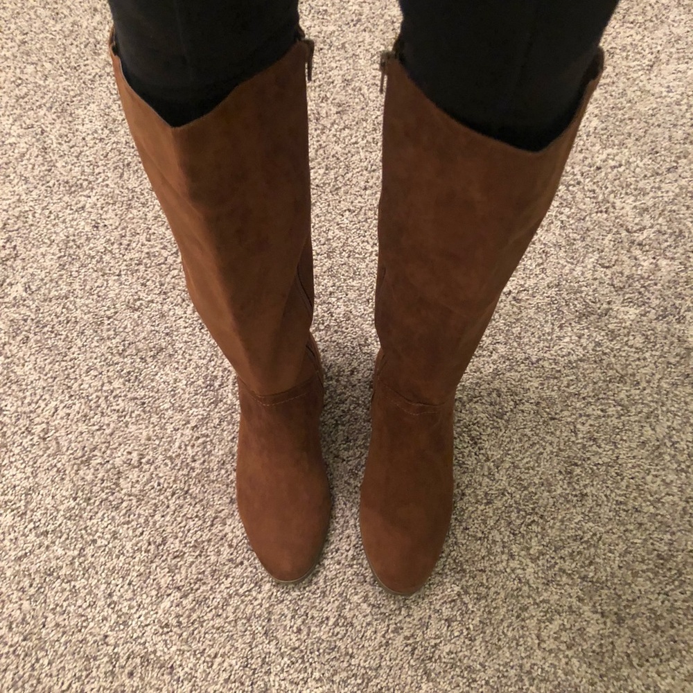 Universal Thread Tan Suede Boots - NEVER WORN!!!